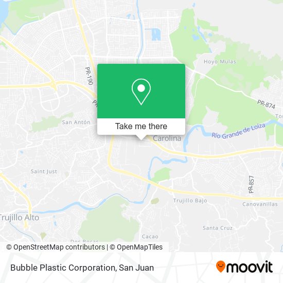 Bubble Plastic Corporation map