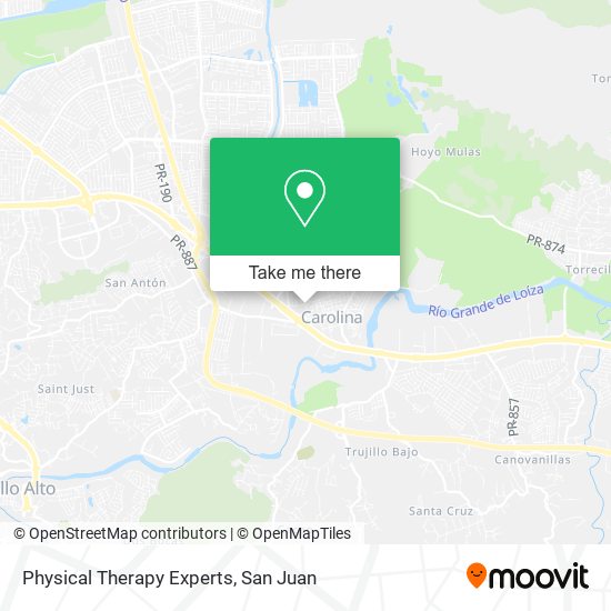 Physical Therapy Experts map