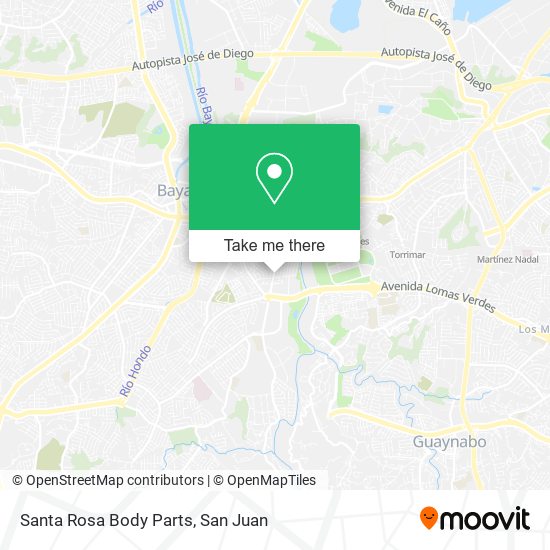 Santa Rosa Body Parts map