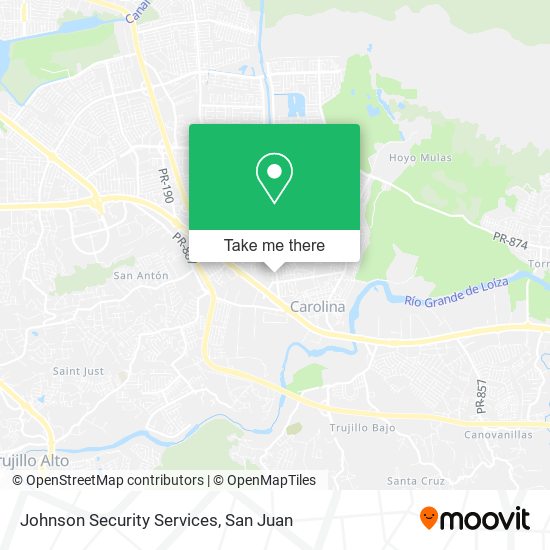 Johnson Security Services map