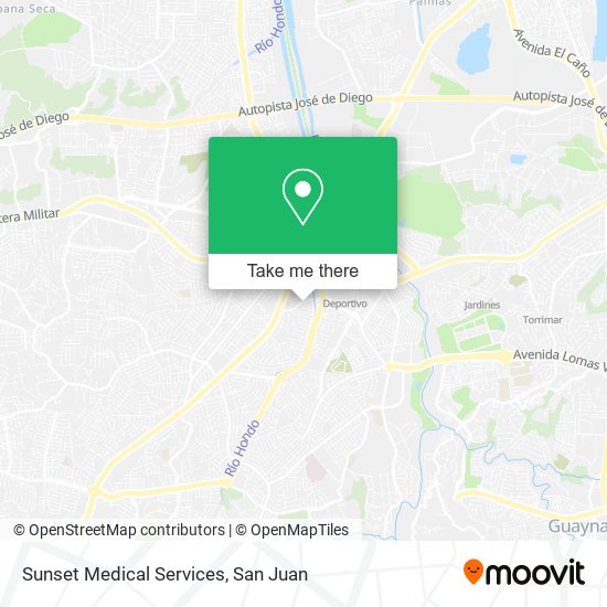 Sunset Medical Services map