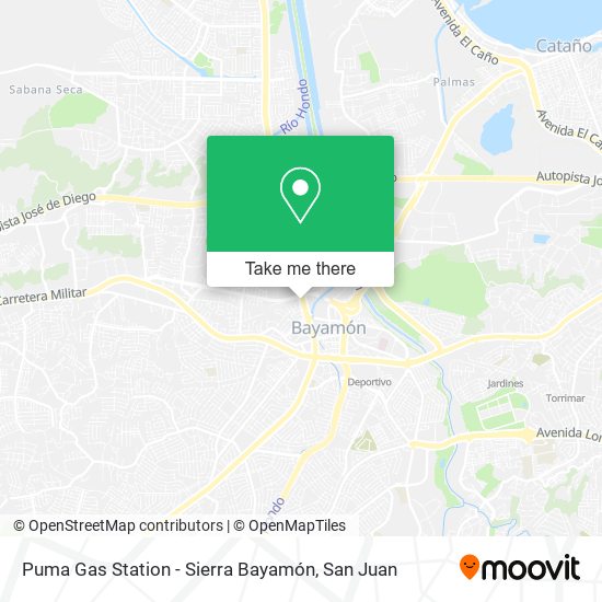 Puma Gas Station - Sierra Bayamón map
