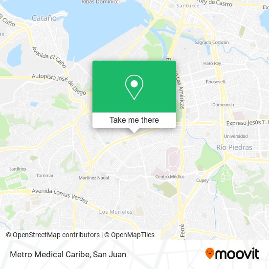 Metro Medical Caribe map