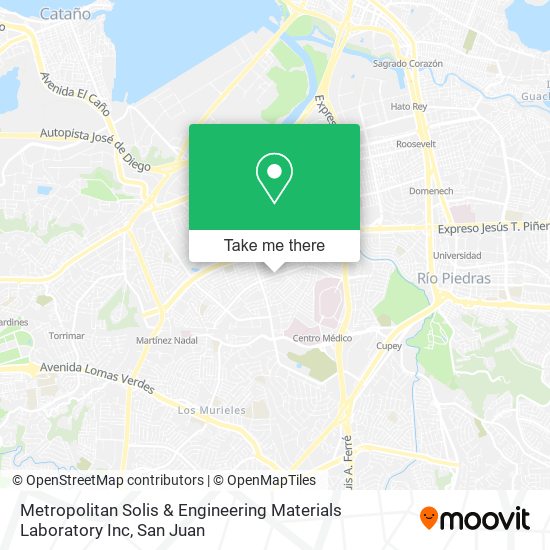 Mapa de Metropolitan Solis & Engineering Materials Laboratory Inc