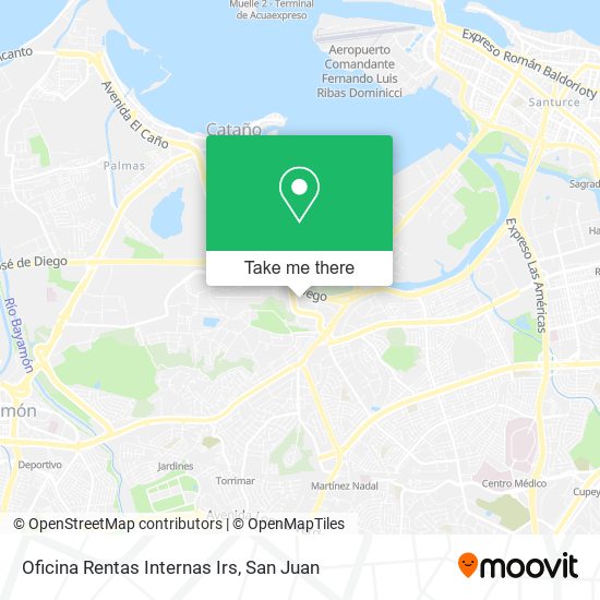 Oficina Rentas Internas Irs map