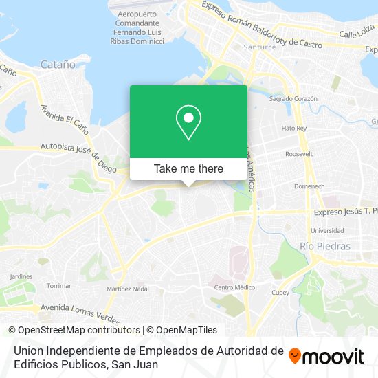 Union Independiente de Empleados de Autoridad de Edificios Publicos map