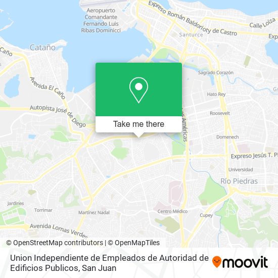 Mapa de Union Independiente de Empleados de Autoridad de Edificios Publicos