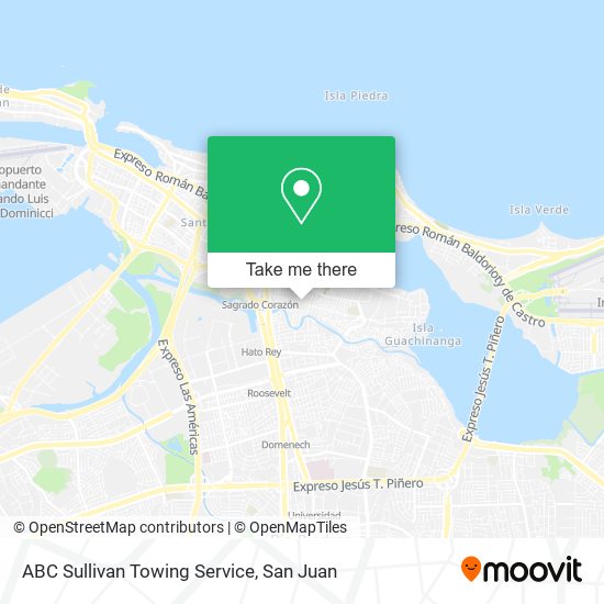 ABC Sullivan Towing Service map