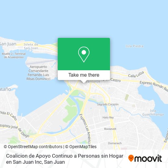 Coalicion de Apoyo Continuo a Personas sin Hogar en San Juan Inc map