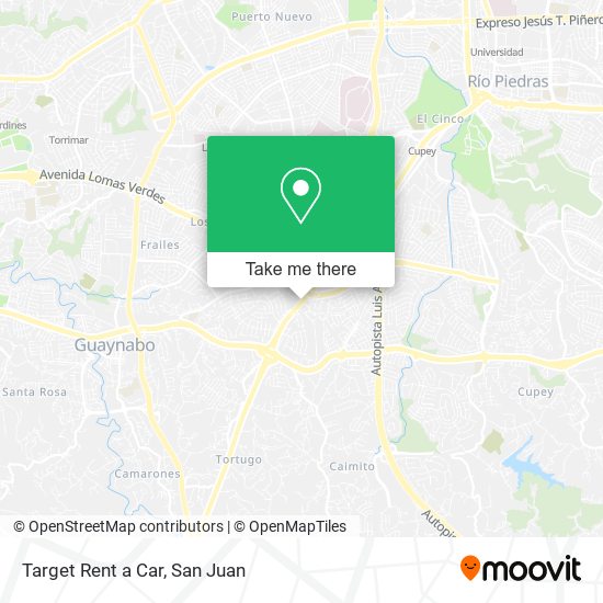 Target Rent a Car map