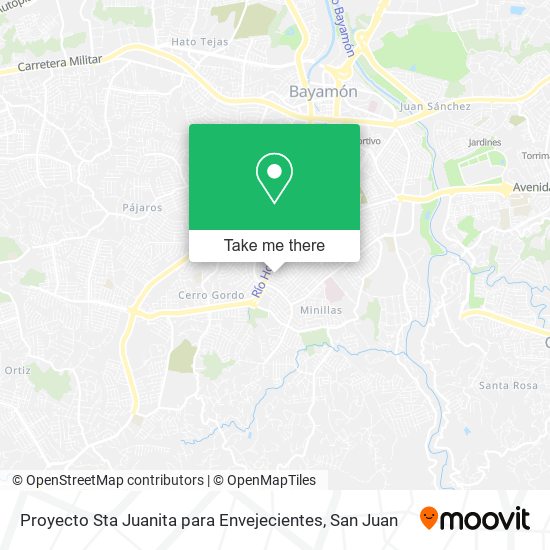 Proyecto Sta Juanita para Envejecientes map