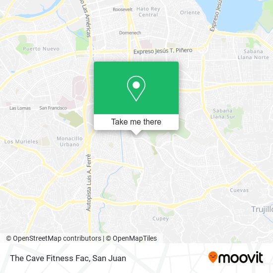 The Cave Fitness Fac map