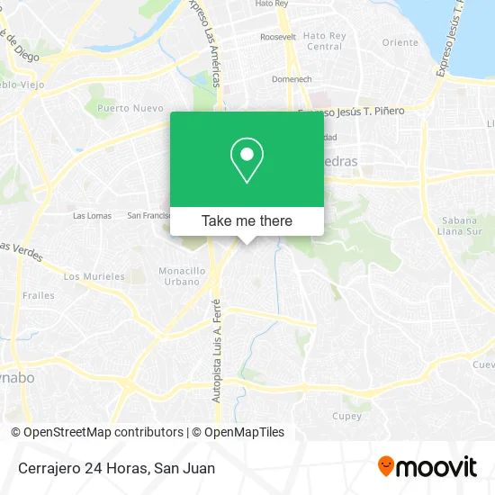 Mapa de Cerrajero 24 Horas
