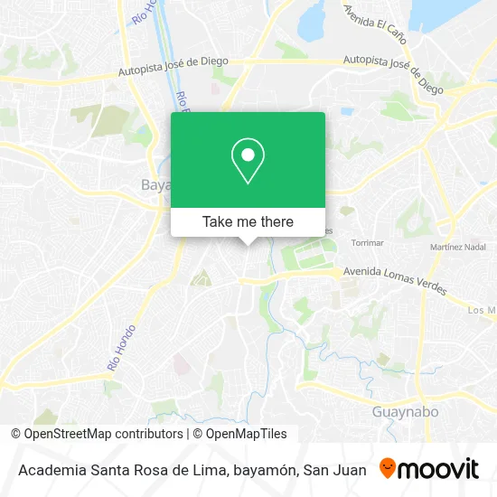 Mapa de Academia Santa Rosa de Lima, bayamón