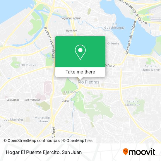 Hogar El Puente Ejercito map