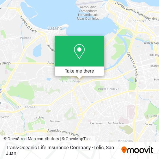 Trans-Oceanic Life Insurance Company -Tolic map