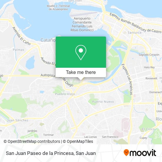 San Juan Paseo de la Princesa map