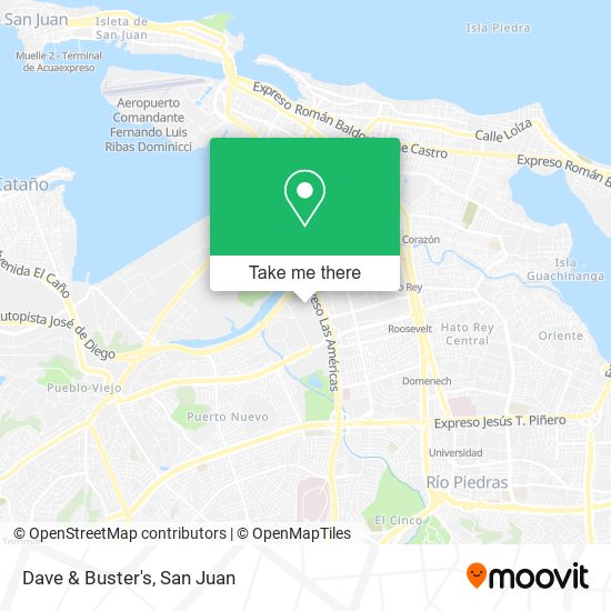 Mapa de Dave & Buster's