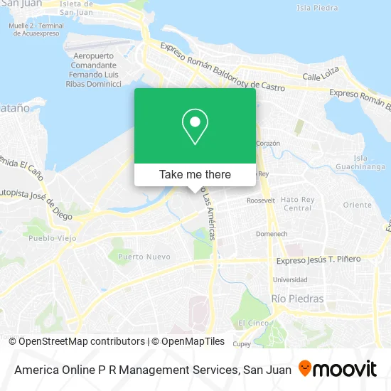 America Online P R Management Services map