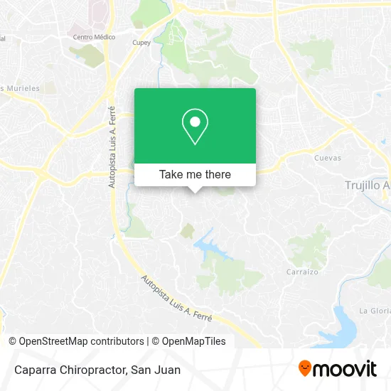 Caparra Chiropractor map