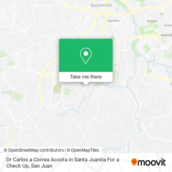 Dr Carlos a Correa Acosta in Santa Juanita For a Check Up map
