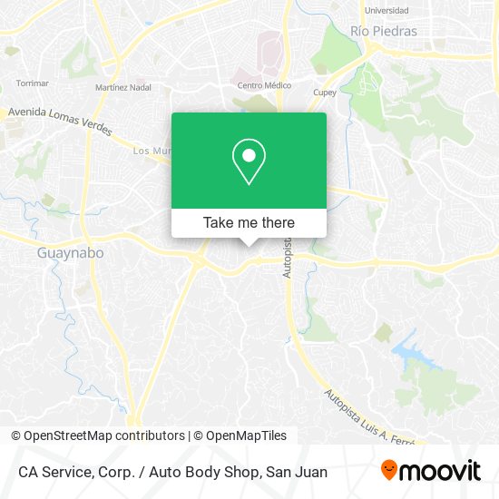 CA Service, Corp. / Auto Body Shop map