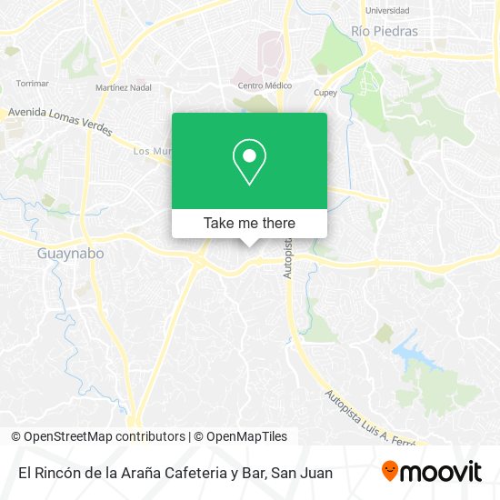 El Rincón de la Araña Cafeteria y Bar map