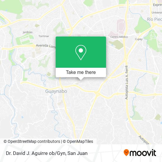 Mapa de Dr. David J. Aguirre ob/Gyn