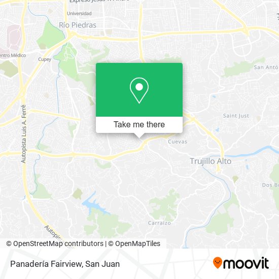 Panadería Fairview map