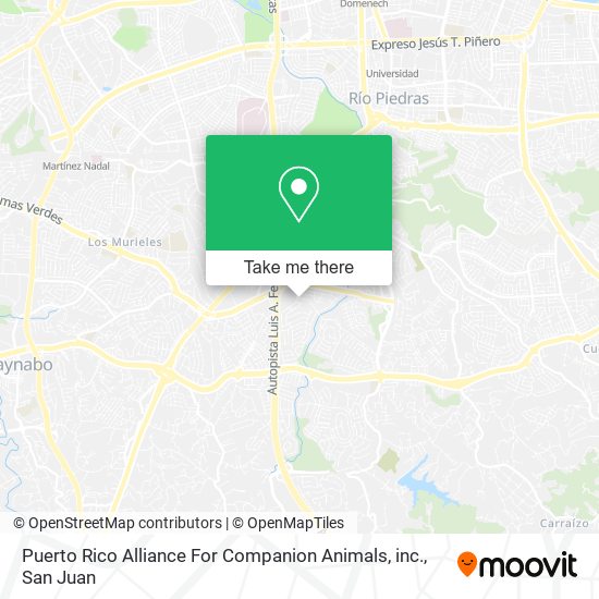 Puerto Rico Alliance For Companion Animals, inc. map
