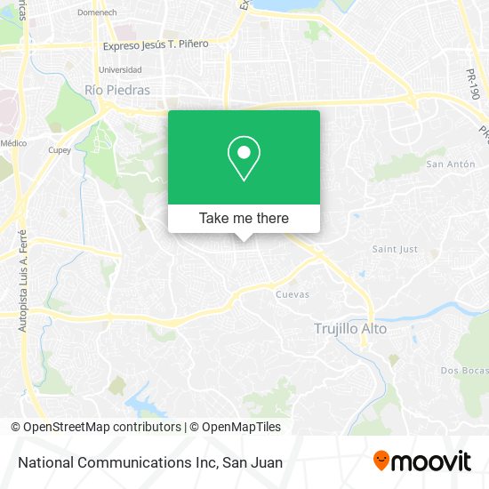 National Communications Inc map