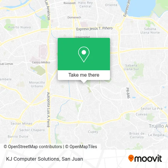 KJ Computer Solutions map