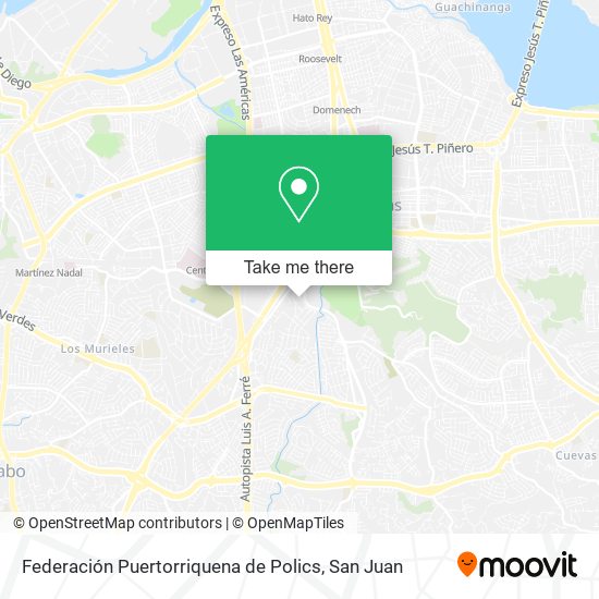 Federación Puertorriquena de Polics map