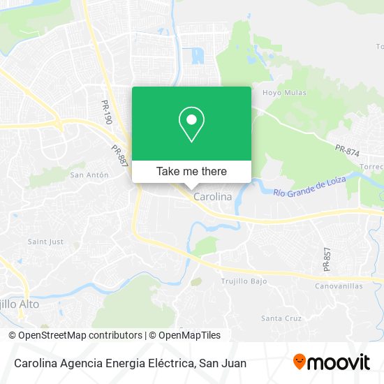 Mapa de Carolina Agencia Energia Eléctrica