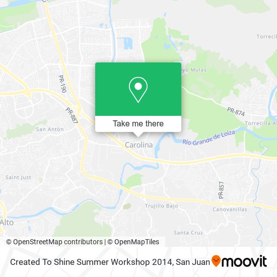 Created To Shine Summer Workshop 2014 map