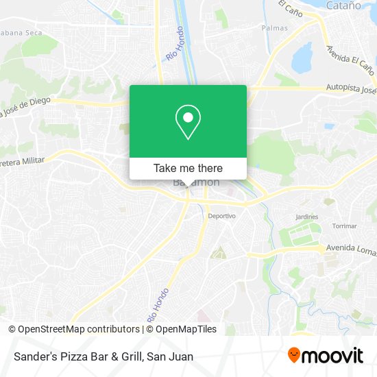 Sander's Pizza Bar & Grill map