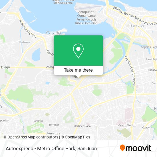 Autoexpreso - Metro Office Park map