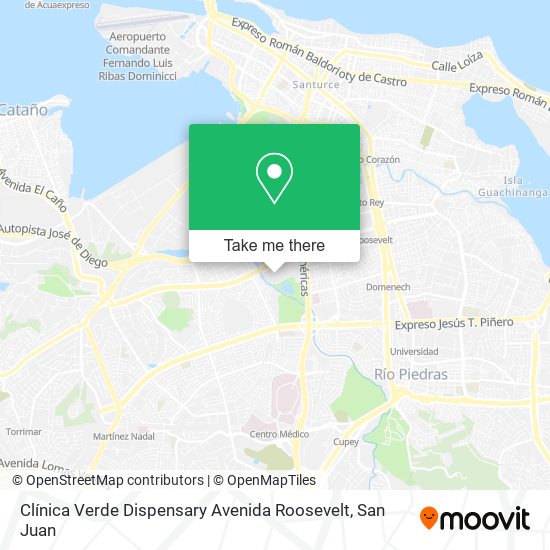 Clínica Verde Dispensary Avenida Roosevelt map