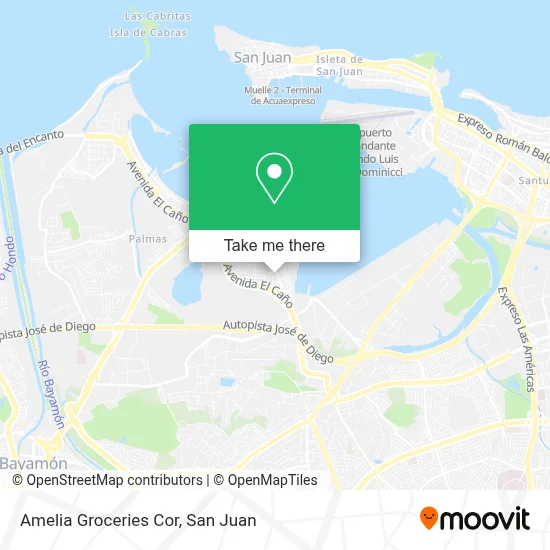 Mapa de Amelia Groceries Cor