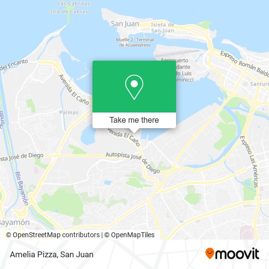 Amelia Pizza map