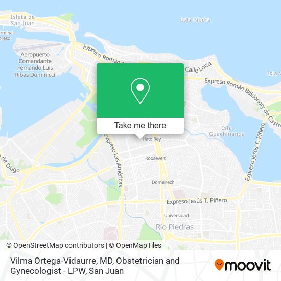 Mapa de Vilma Ortega-Vidaurre, MD, Obstetrician and Gynecologist - LPW