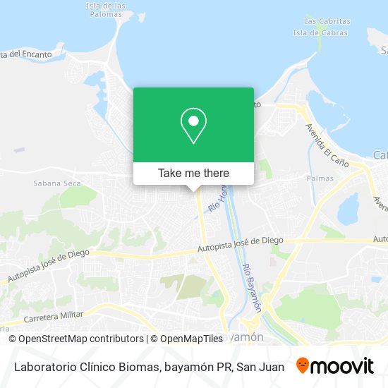 Laboratorio Clínico Biomas, bayamón PR map