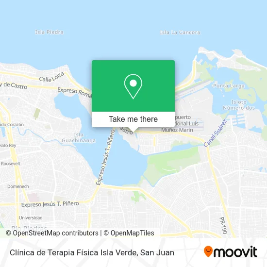Mapa de Clínica de Terapia Física Isla Verde