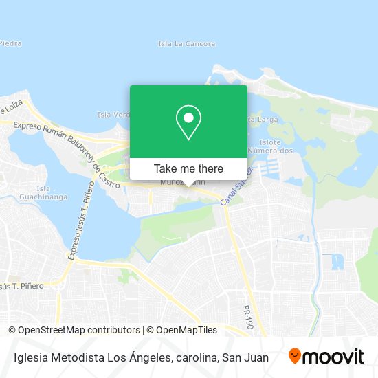 Iglesia Metodista Los Ángeles, carolina map
