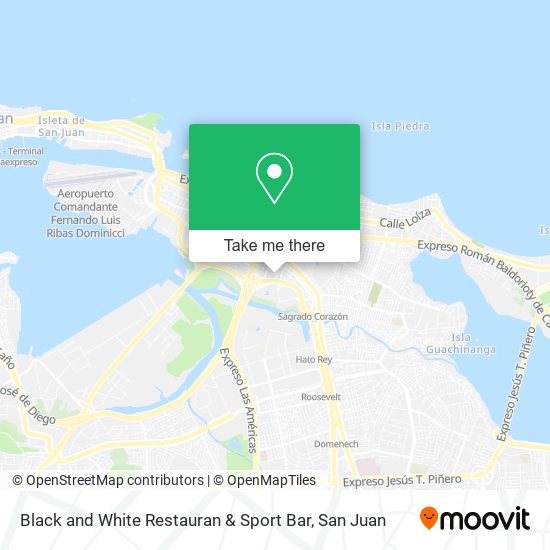 Black and White Restauran & Sport Bar map