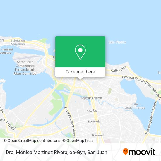 Dra. Mónica Martinez Rivera, ob-Gyn map