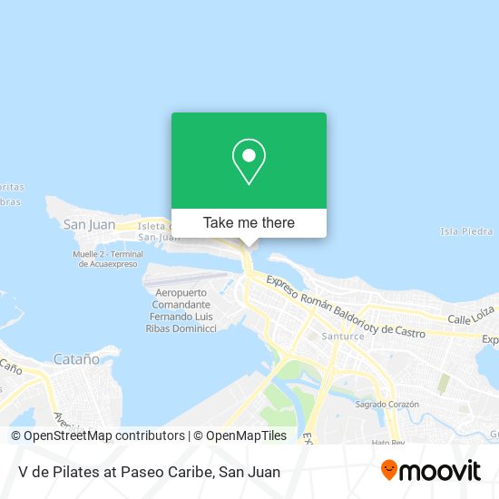 V de Pilates at Paseo Caribe map