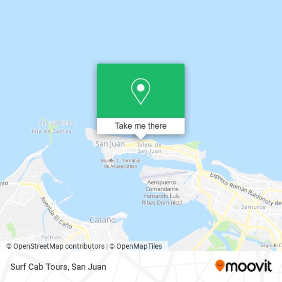 Surf Cab Tours map