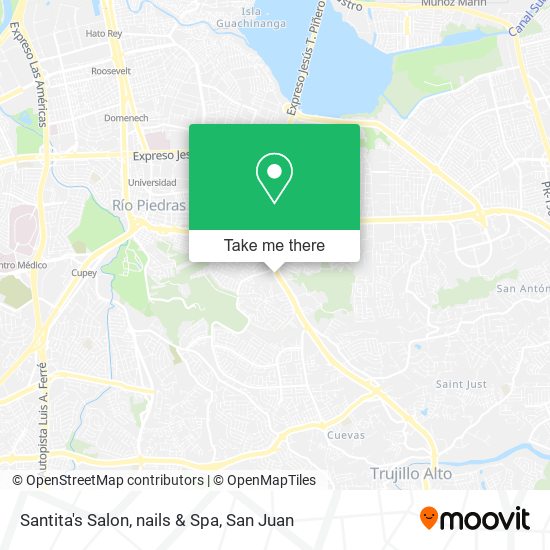 Mapa de Santita's Salon, nails & Spa