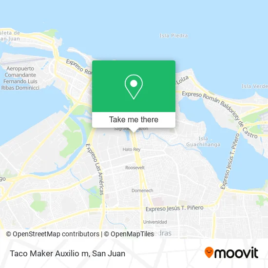 Mapa de Taco Maker Auxilio m
